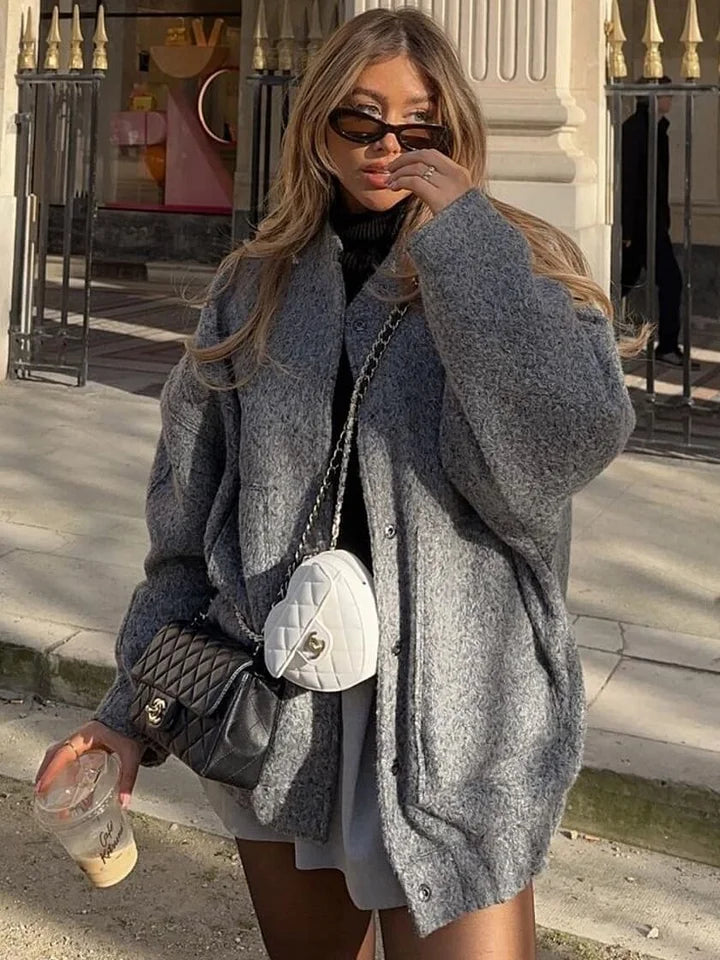 Ula Jacket | Autumn Oversized Wool-Blend Jacket