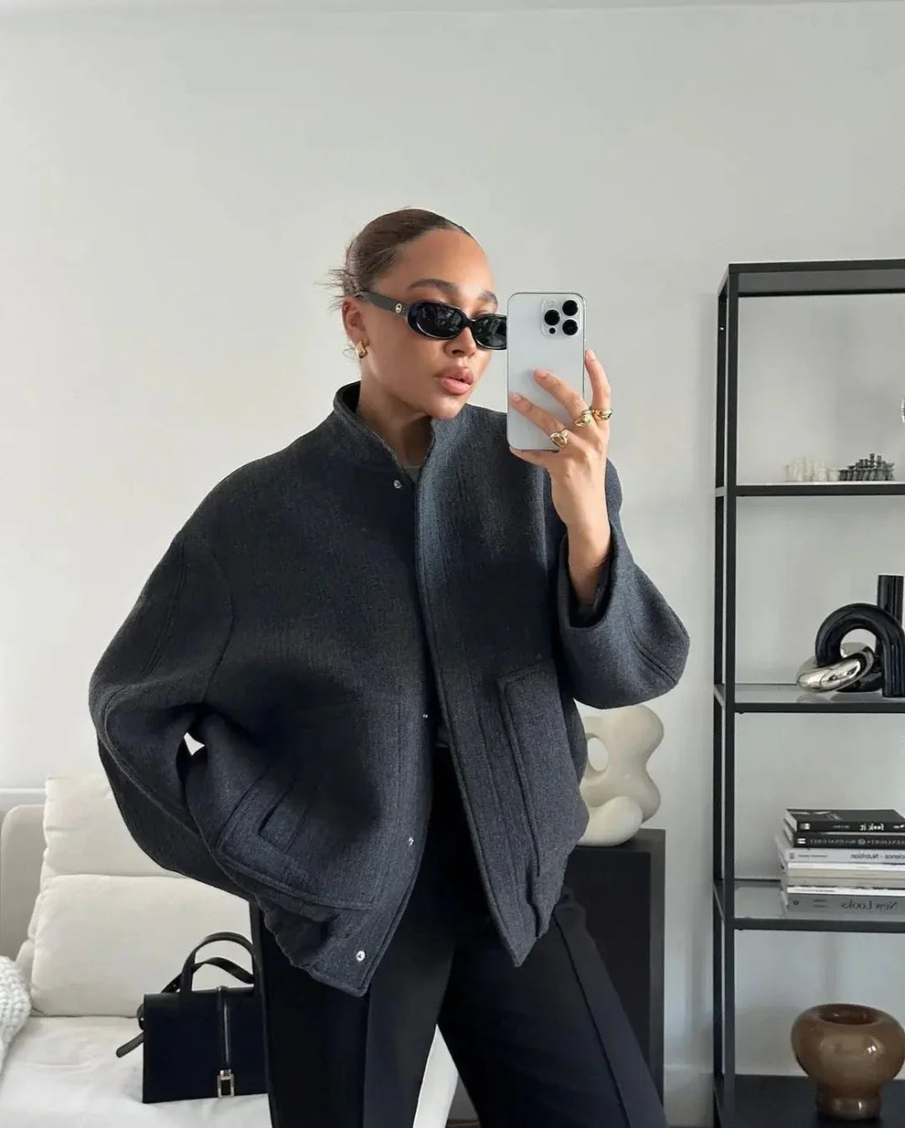 Ula Jacket | Autumn Oversized Wool-Blend Jacket