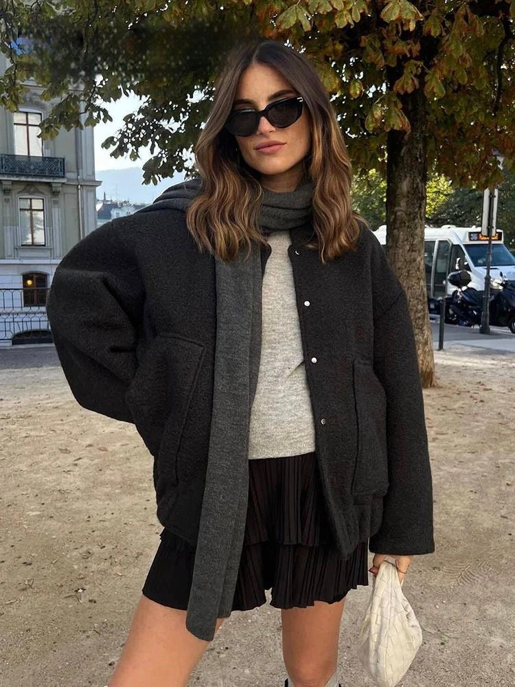 Ula Jacket | Autumn Oversized Wool-Blend Jacket
