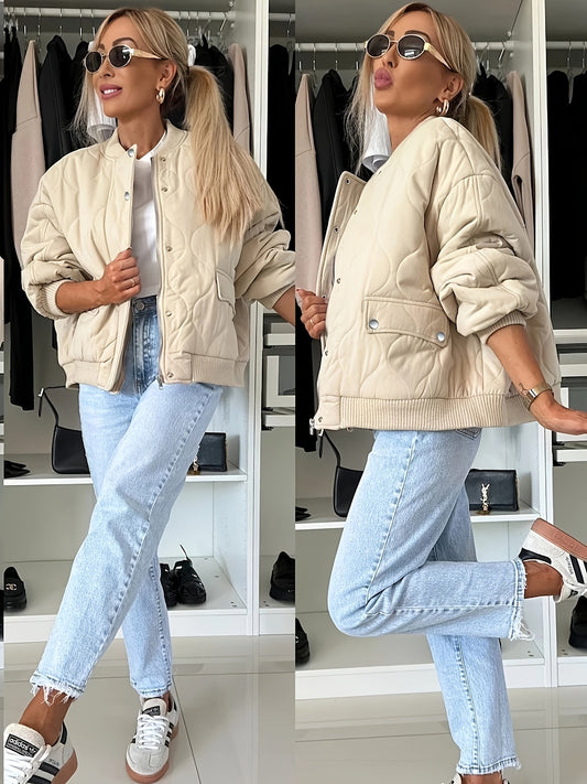 Tahmina Jacket | Autumn Quilted Casual Bomber Jacket