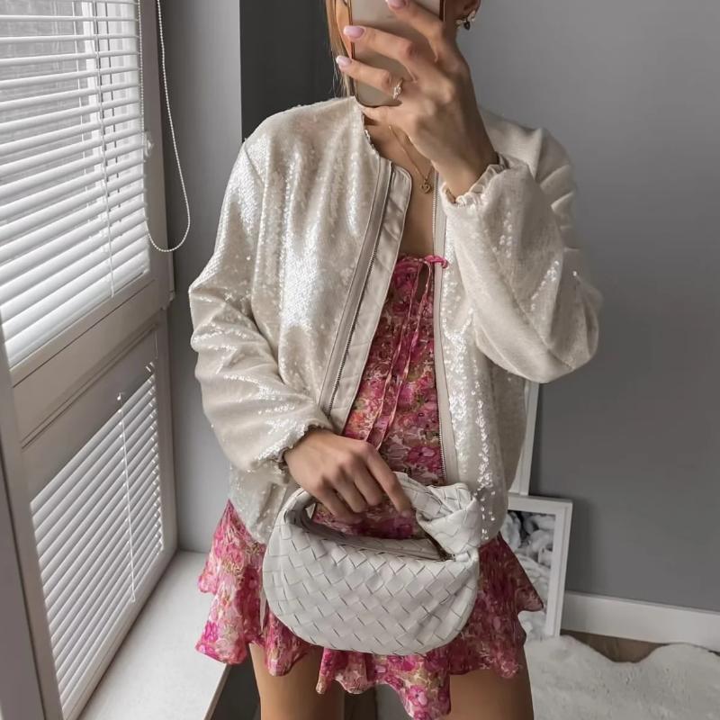 Ulanda Jacket | Autumn Sequin Bomber Jacket