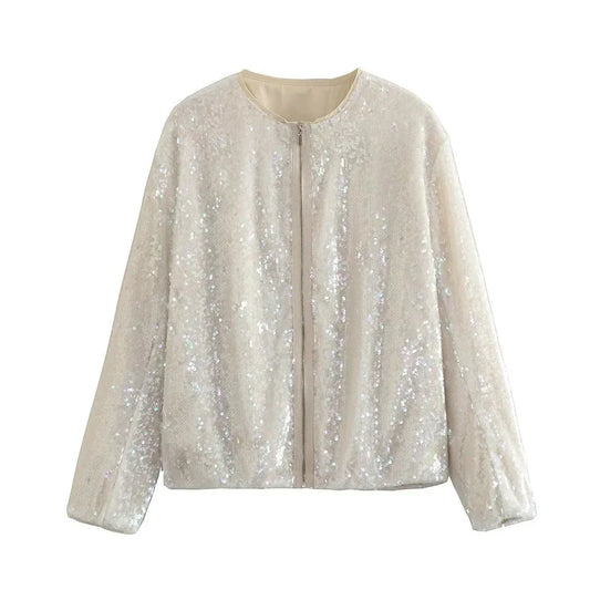 Ulanda Jacket | Autumn Sequin Bomber Jacket