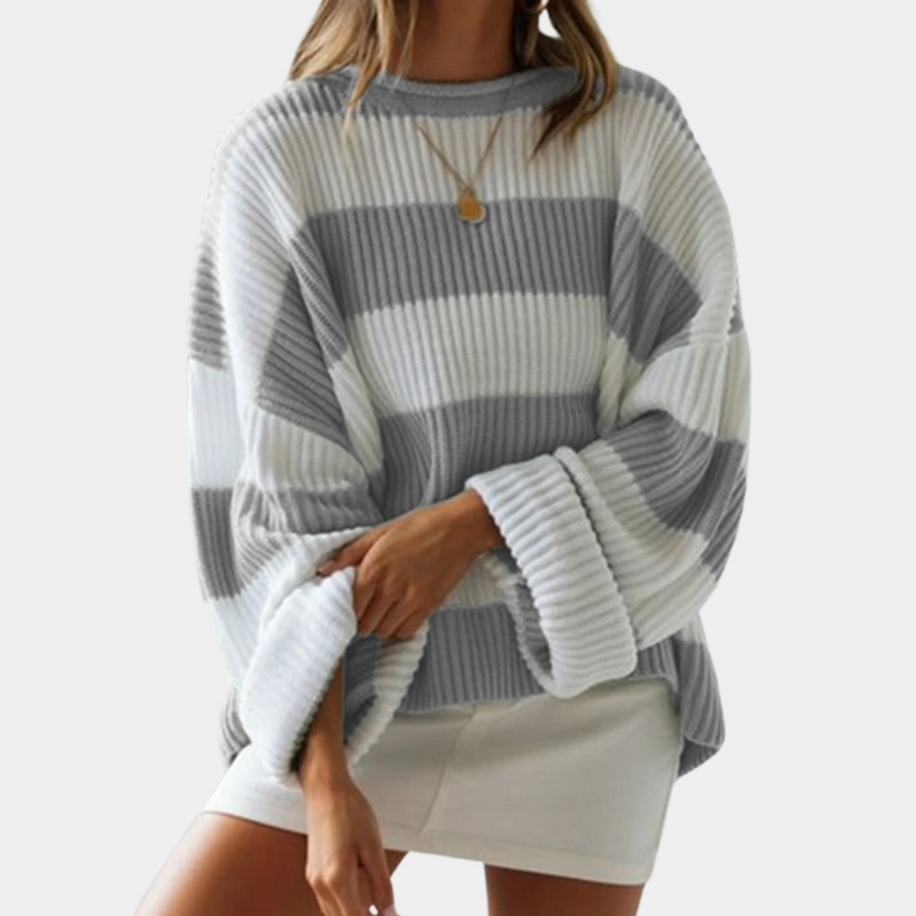 Uma Jumper | Autumn Striped Oversized Knit Jumper