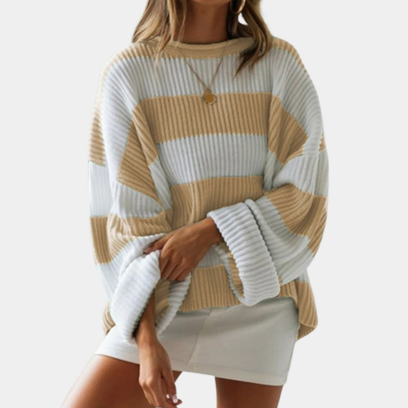 Uma Jumper | Autumn Striped Oversized Knit Jumper