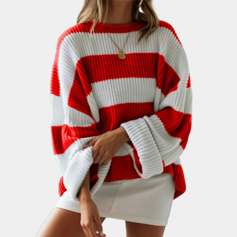 Uma Jumper | Autumn Striped Oversized Knit Jumper