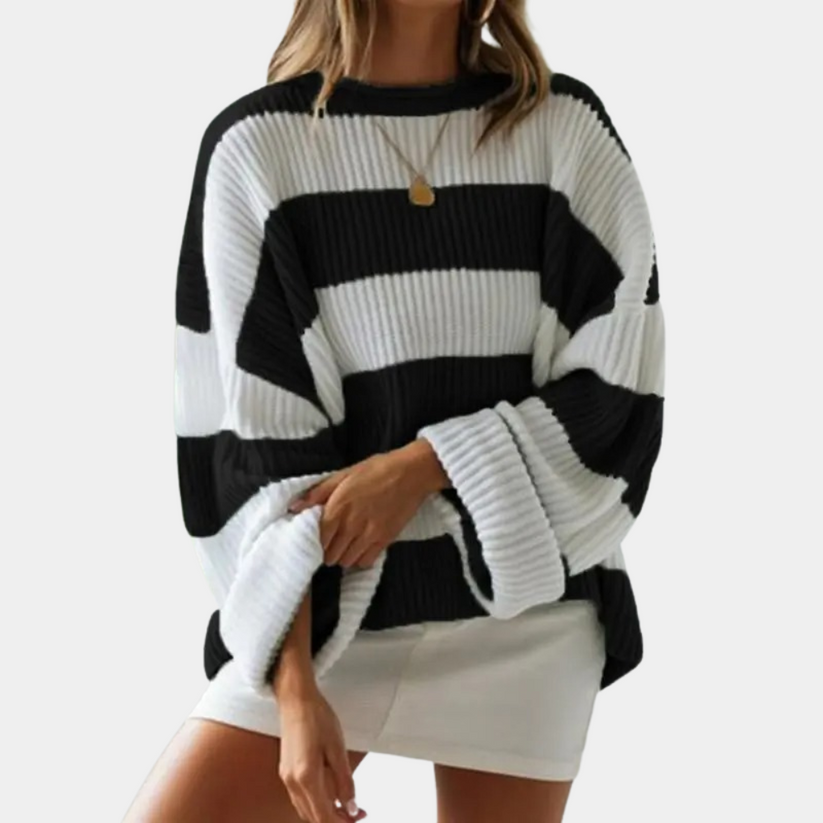 Uma Jumper | Autumn Striped Oversized Knit Jumper