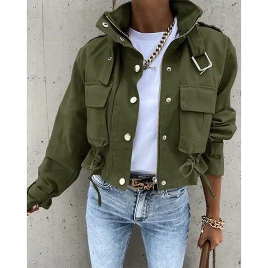 Tonya Jacket | Autumn Cropped Utility Jacket