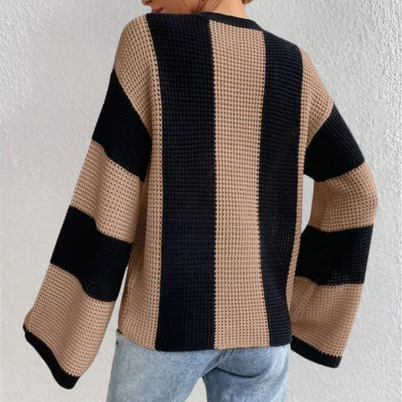 Taelynn Jumper | Autumn Striped Knitted Jumper