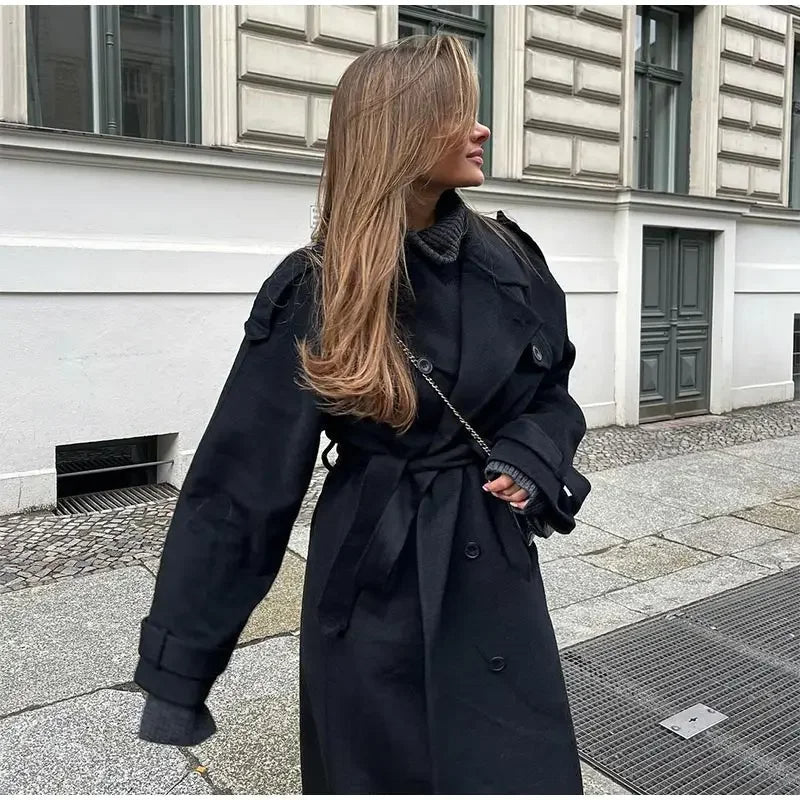 Saskia Coat | Winter Oversized Wool Trench Coat