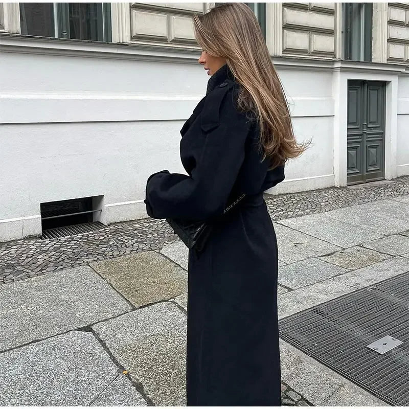 Saskia Coat | Winter Oversized Wool Trench Coat