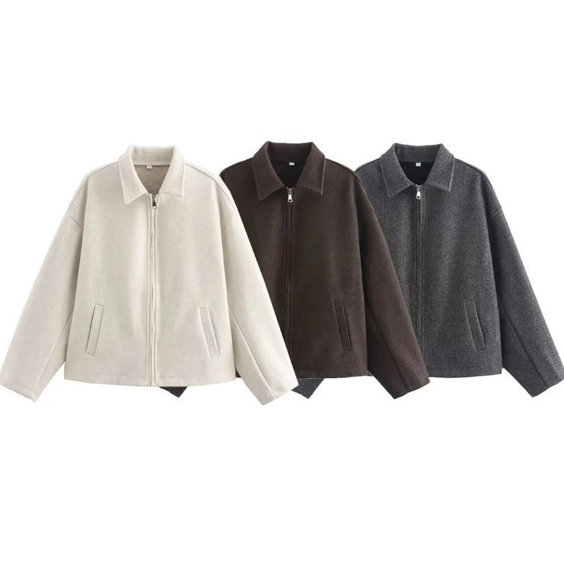 Tahlea Jacket | Autumn Cropped Button-Up Jacket