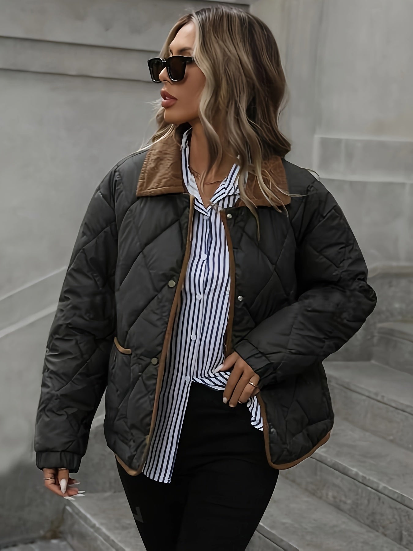 Taisha Jacket | Autumn Quilted Button-Up Jacket
