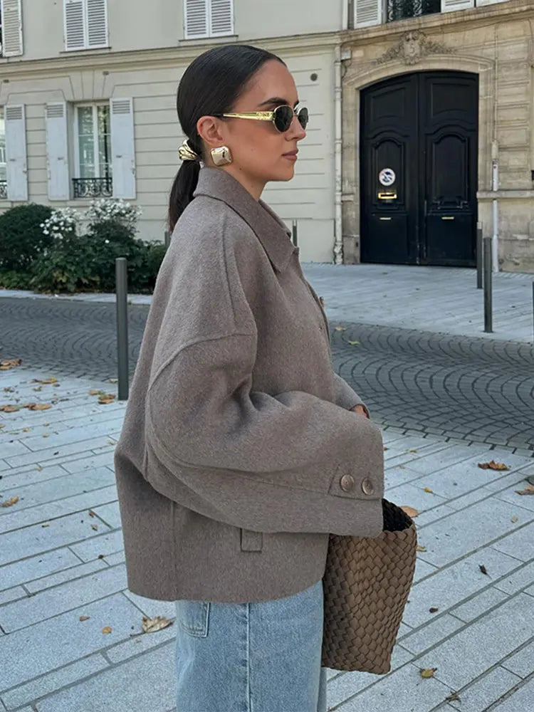 Taila Jacket | Autumn Cropped Button-Up Jacket