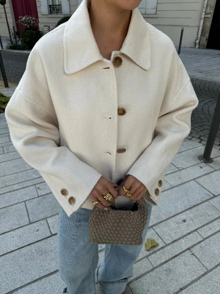 Taila Jacket | Autumn Cropped Button-Up Jacket