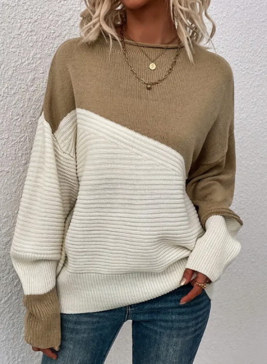 Samaira Jumper | Women's Autumn Two-Tone Knit Jumper