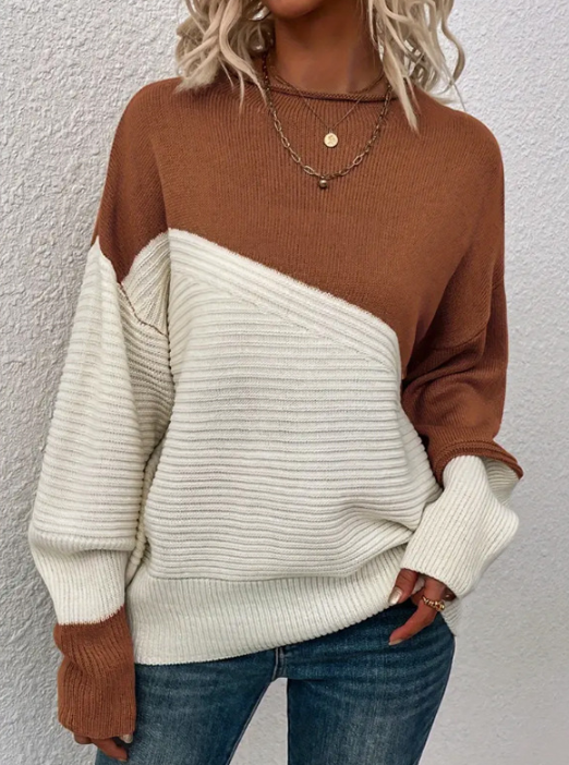 Samaira Jumper | Women's Autumn Two-Tone Knit Jumper