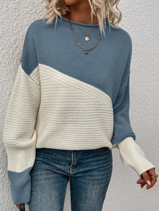 Samaira Jumper | Women's Autumn Two-Tone Knit Jumper