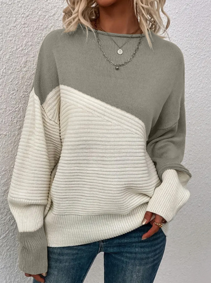 Samaira Jumper | Women's Autumn Two-Tone Knit Jumper
