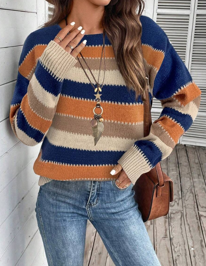 Samantha Jumper | Women's Autumn Striped Knit Jumper
