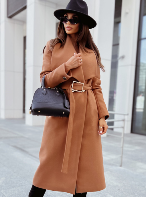 Teyah Coat | Autumn Belted Elegance Coat