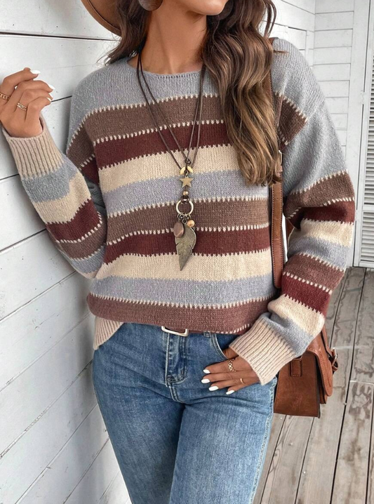 Samantha Jumper | Women's Autumn Striped Knit Jumper