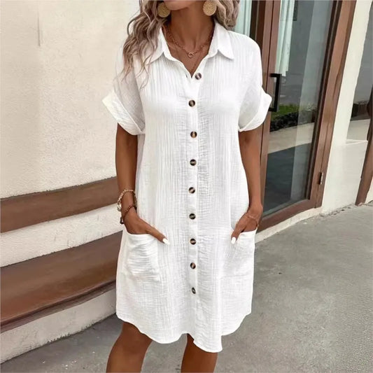 Wallis Dress | Women's Summer Button-Up Dress with Pockets