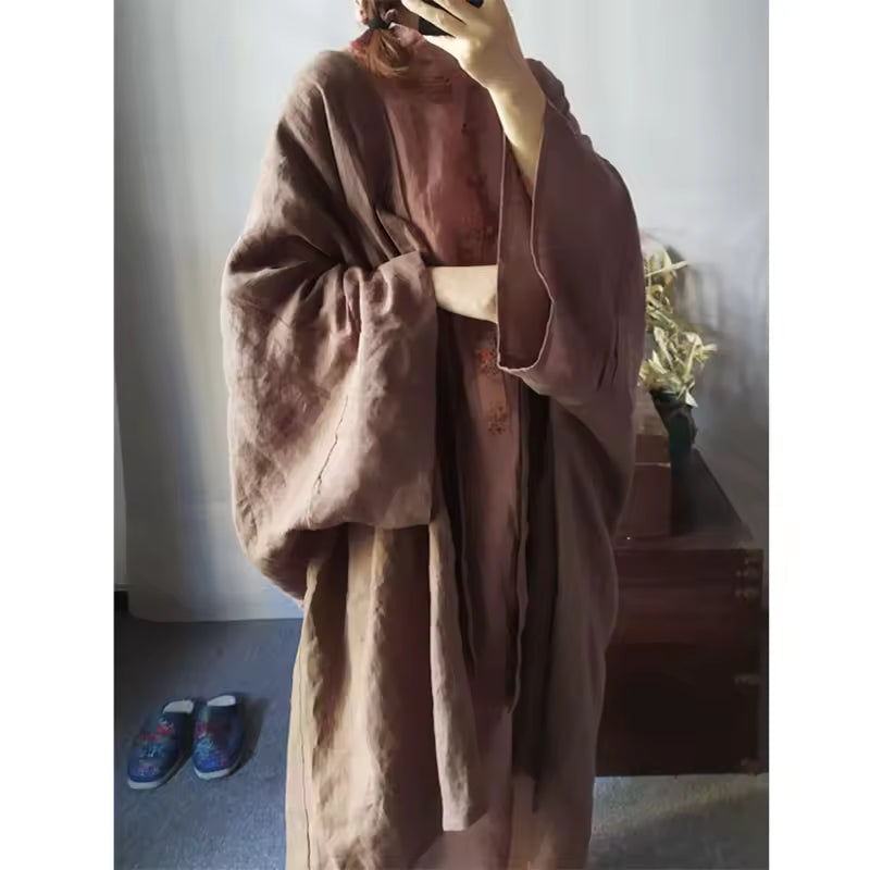 Enid Coat | Women’s Winter Oversized Wrap Coat with Wide Sleeves