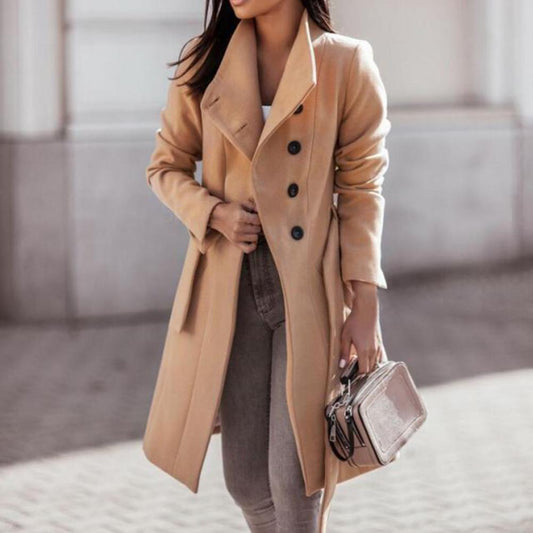 Rayah Trench Coat | Women's Autumn Classic Double-Breasted Trench Coat