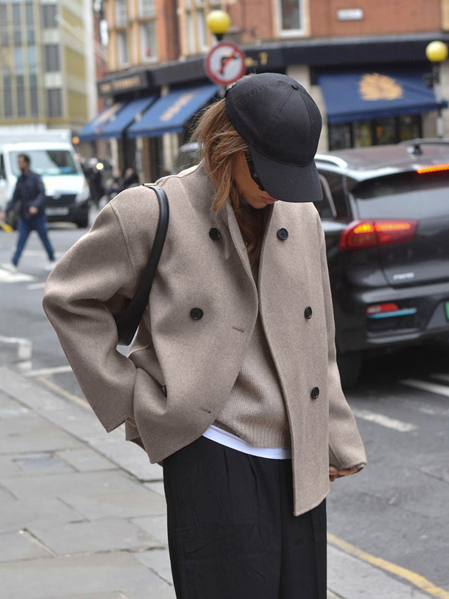 Ulaura Coat | Autumn Double-Breasted Wool Coat