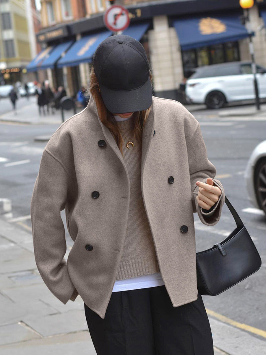 Ulaura Coat | Autumn Double-Breasted Wool Coat