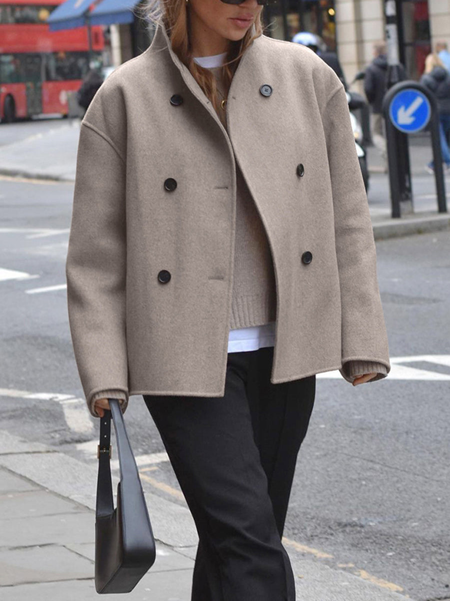 Ulaura Coat | Autumn Double-Breasted Wool Coat