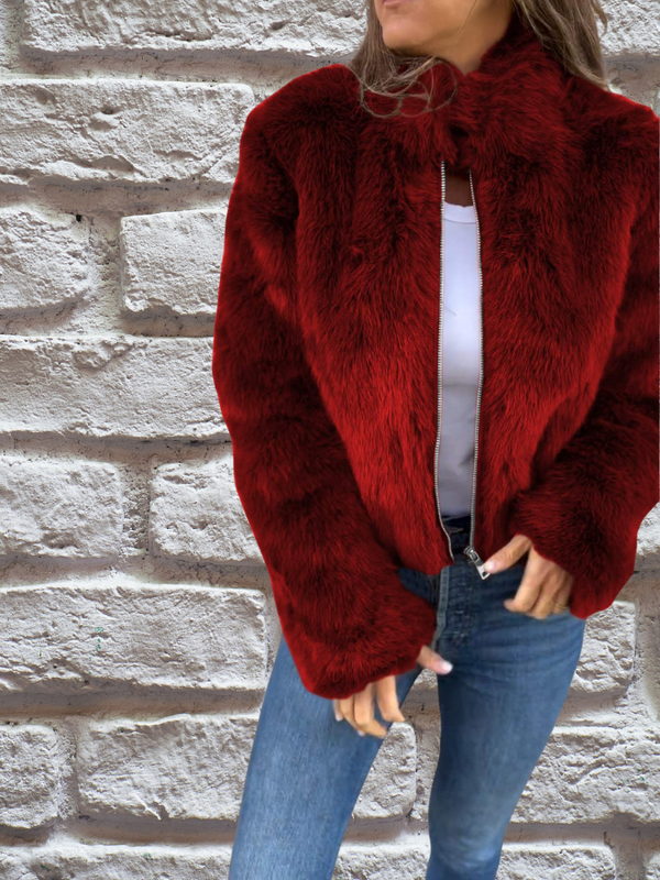 Ulina Jacket | Winter Faux Fur Short Jacket