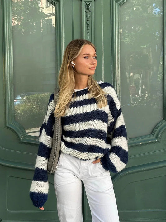 Tisha Jumper | Autumn Striped Knitted Jumper