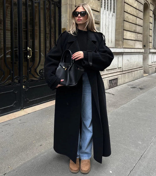 Saskia Coat | Winter Oversized Wool Trench Coat