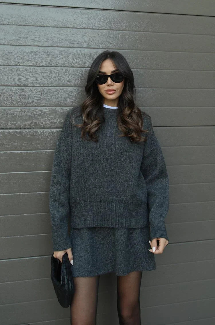 Toby Set | Autumn Knitted Jumper and Skirt Set