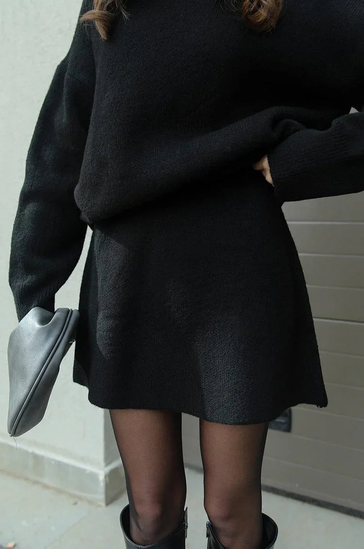 Toby Set | Autumn Knitted Jumper and Skirt Set