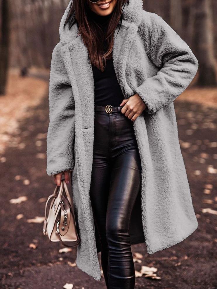 Caitriona  Coat | Long Teddy Fleece Coat, Cozy and Stylish