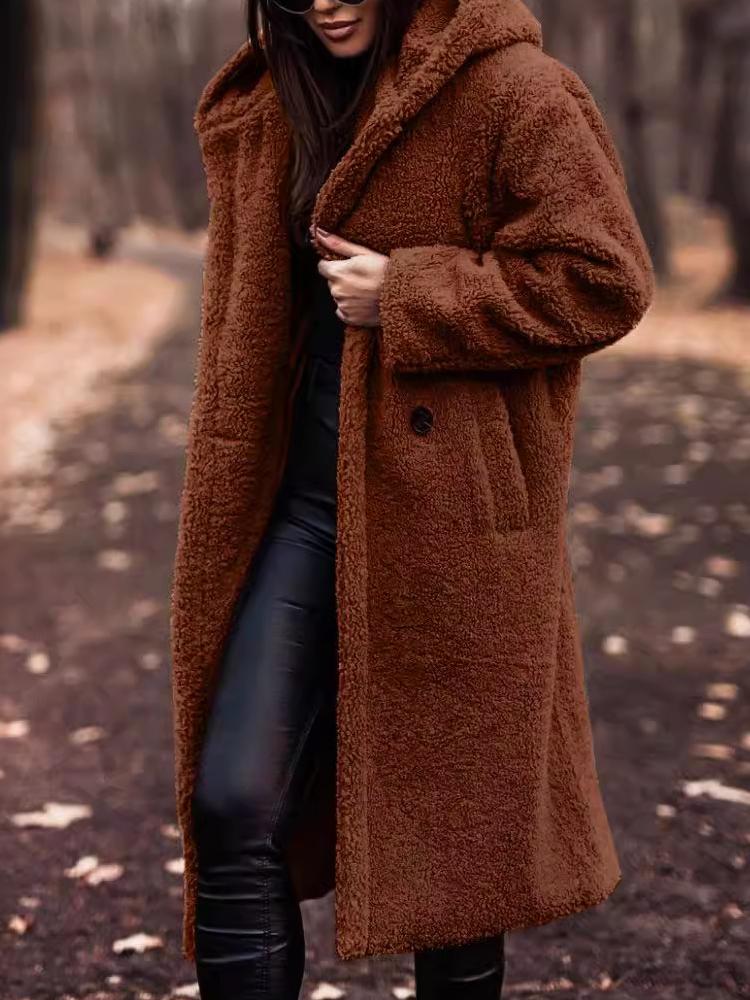 Caitriona  Coat | Long Teddy Fleece Coat, Cozy and Stylish