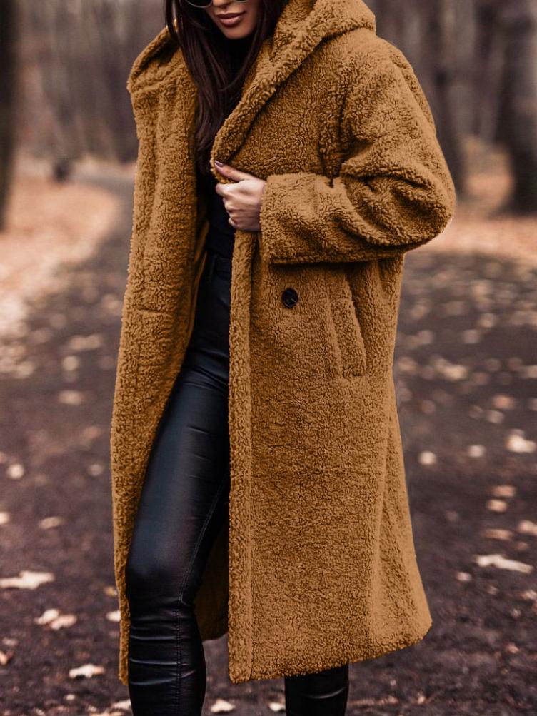Caitriona  Coat | Long Teddy Fleece Coat, Cozy and Stylish