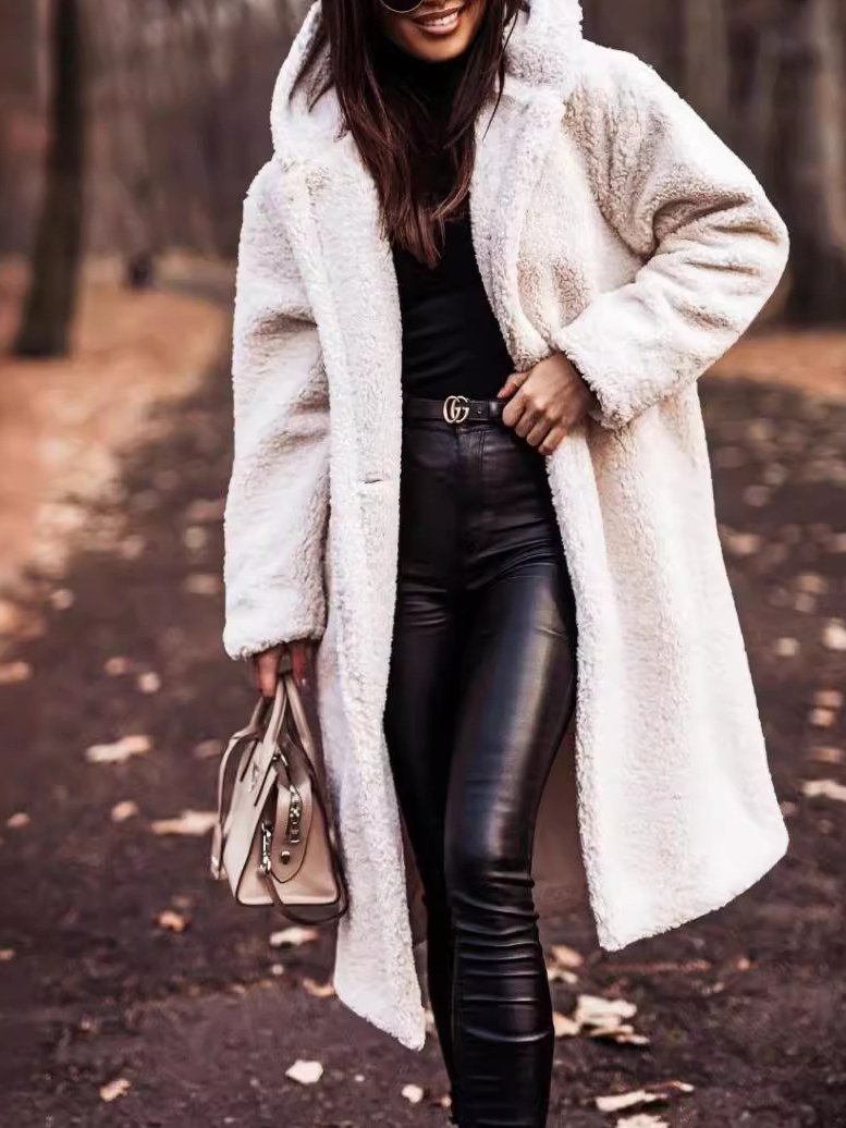 Caitriona  Coat | Long Teddy Fleece Coat, Cozy and Stylish