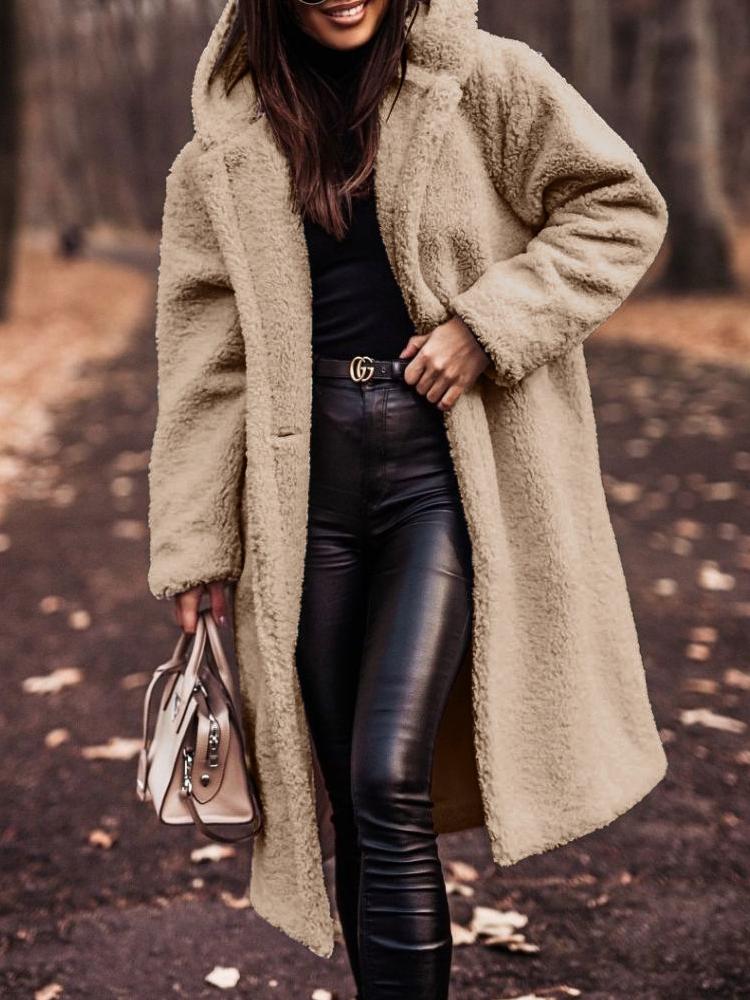 Caitriona  Coat | Long Teddy Fleece Coat, Cozy and Stylish