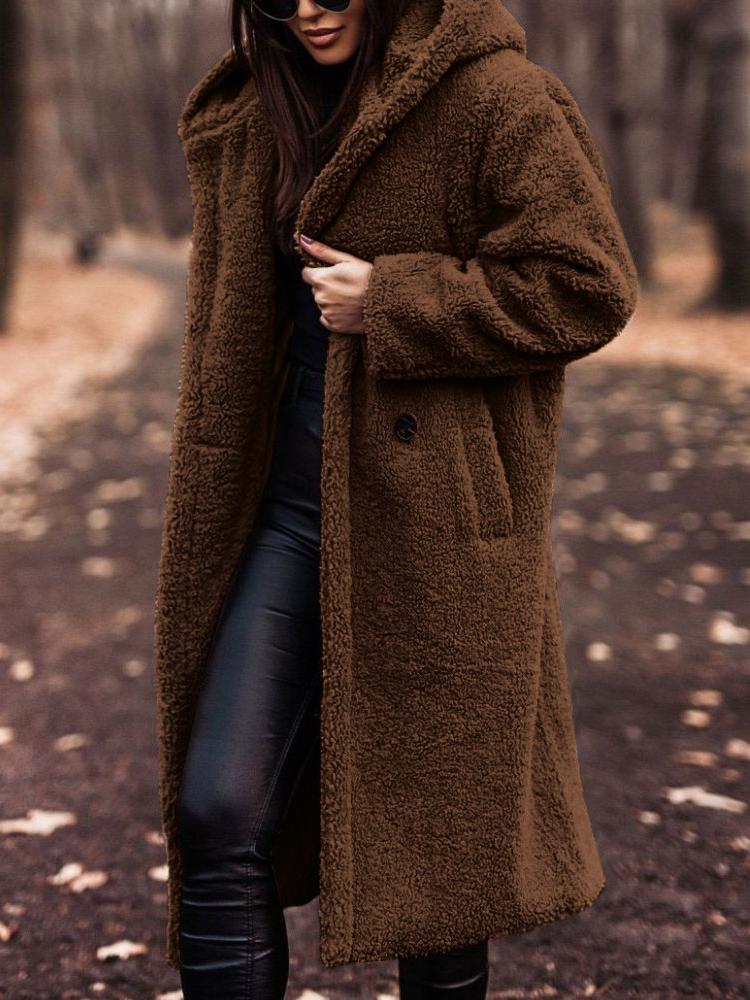 Caitriona  Coat | Long Teddy Fleece Coat, Cozy and Stylish