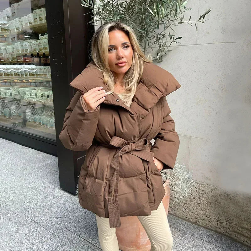 Ulyssa Jacket | Winter Belted Puffer Jacket