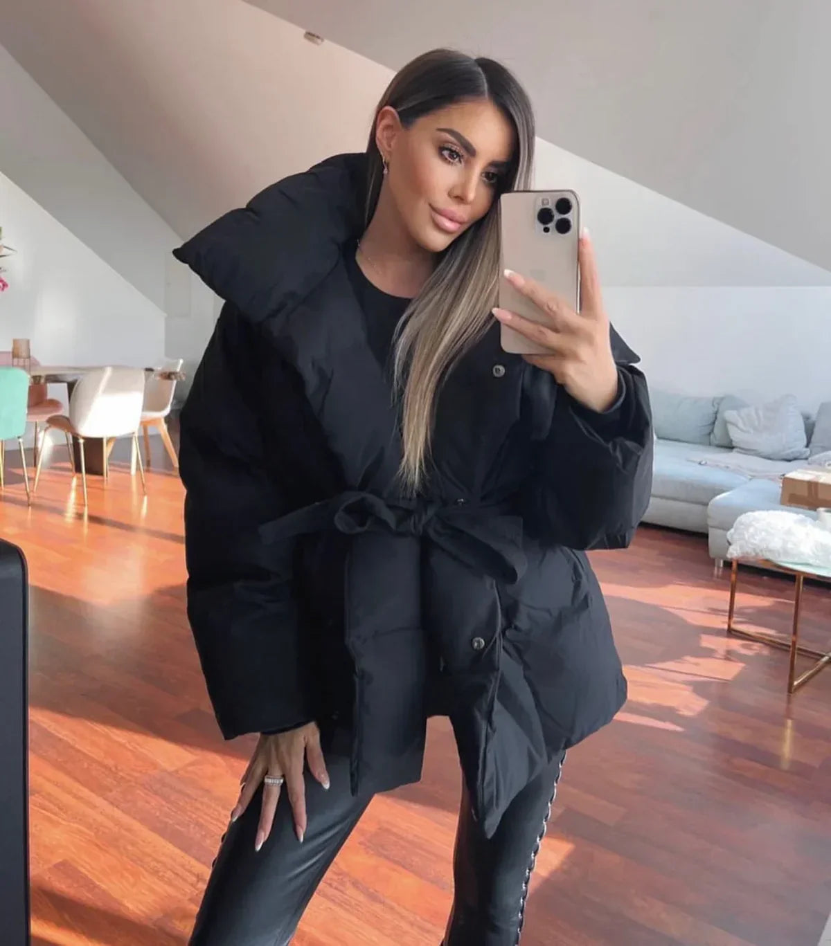 Ulyssa Jacket | Winter Belted Puffer Jacket