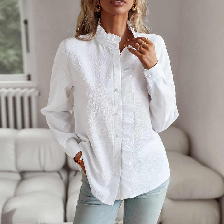 Gia Blouse | Elegant Ruffled Long Sleeve Blouse