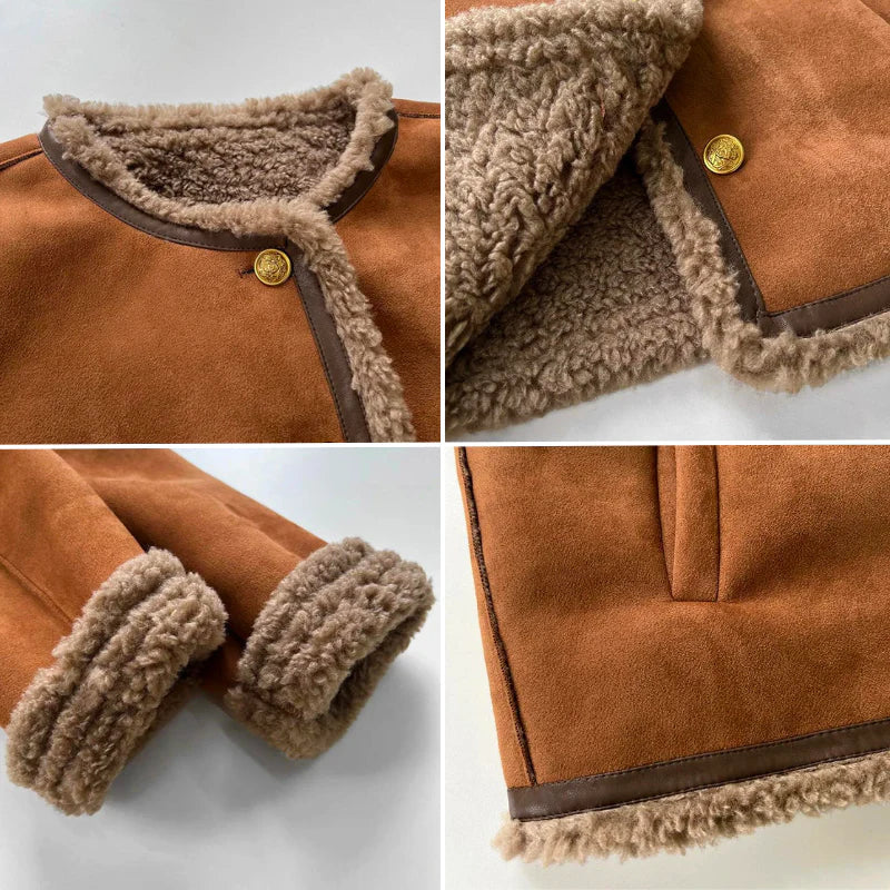Umbria Jacket | Autumn Shearling Lined Button Jacket