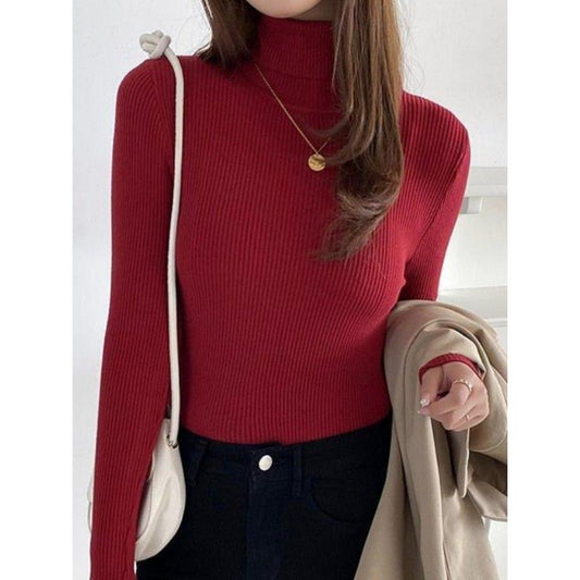 Xaylia Jumper | Women’s Autumn Ribbed Turtleneck Knit Jumper