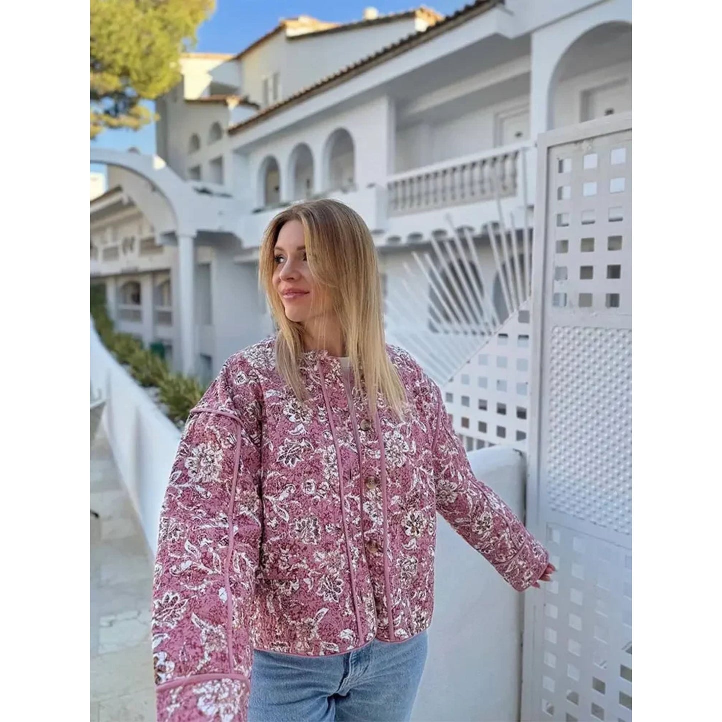 Xerena Jacket | Women's Autumn Floral Quilted Jacket