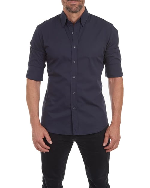 Vasilios Shirt | Oxford Stretch Shirt with Zipper Closure