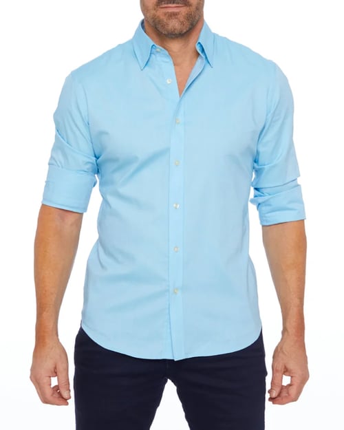 Vasilios Shirt | Oxford Stretch Shirt with Zipper Closure